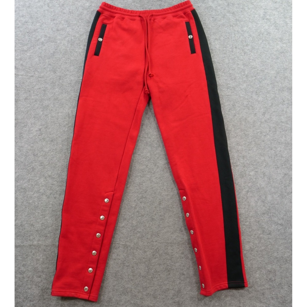 Chrsitian Dada Joggers Sweatpants Mens Medium 48 Red Side Stripe Tearaway New
